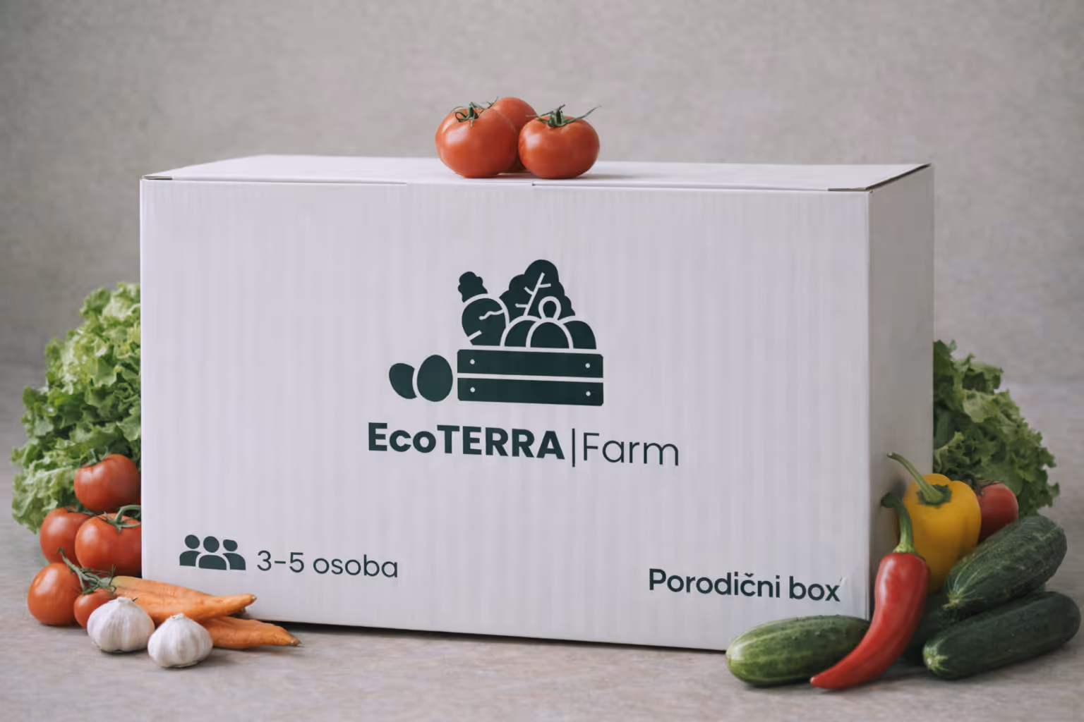 EcoTERRA|Farm Porodični box sa svežim sezonskim povrćem od lokalnih proizvođača u Srbiji.